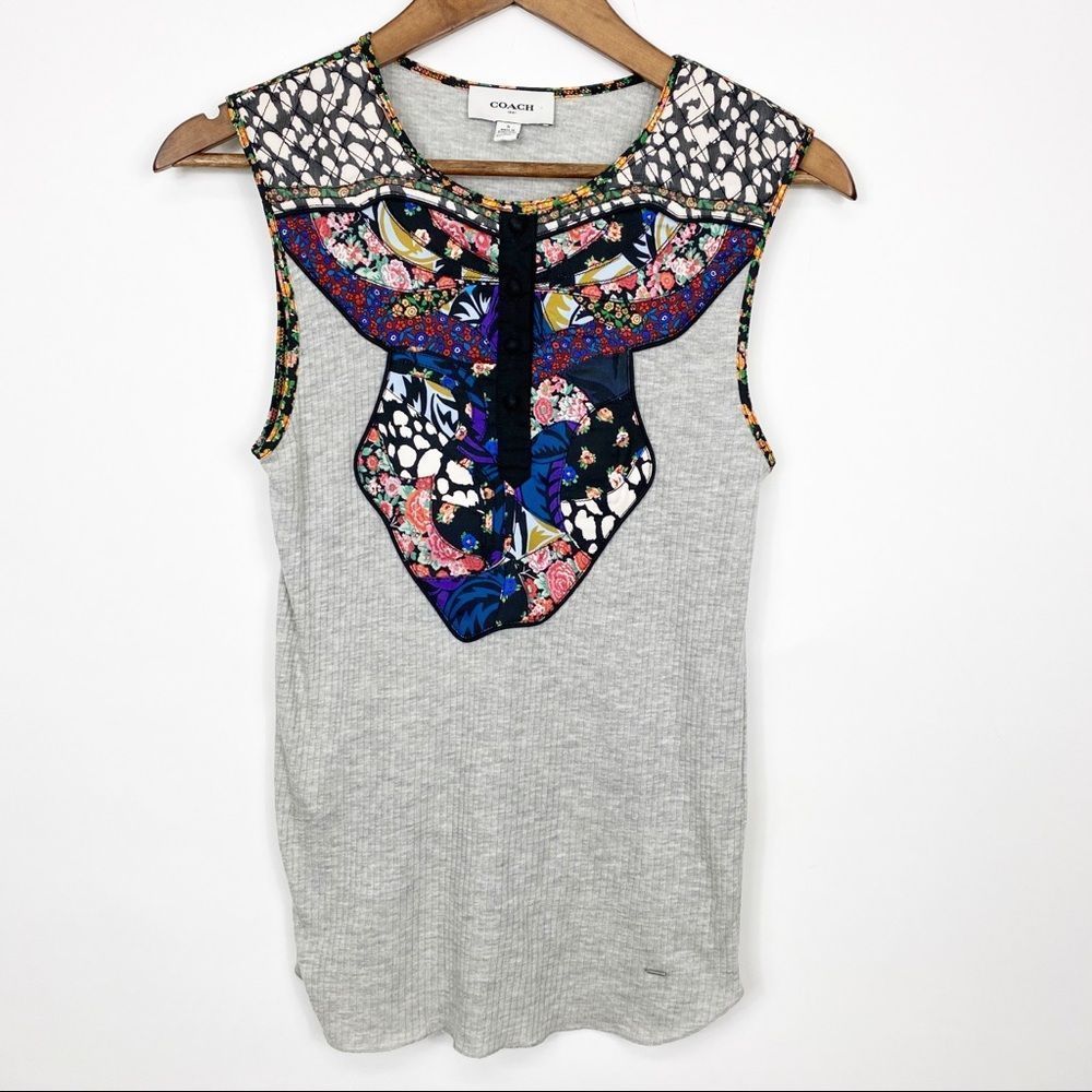 Coach Sleeveless Tank Top Multicolored Size Small